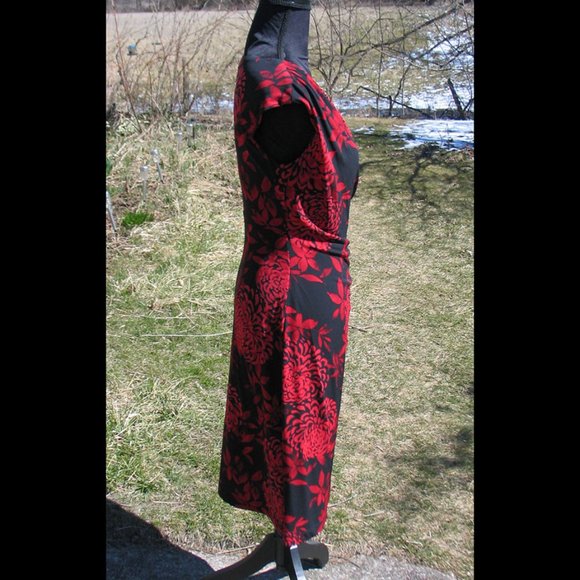 New Laura Light Jersey Faux Wrap-Around Dress D2401 - Picture 3 of 3